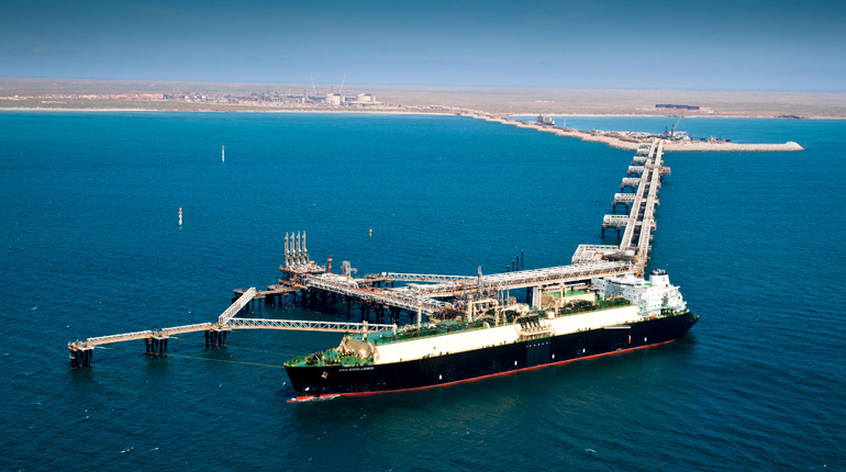 Tanker at Gorgon LNG