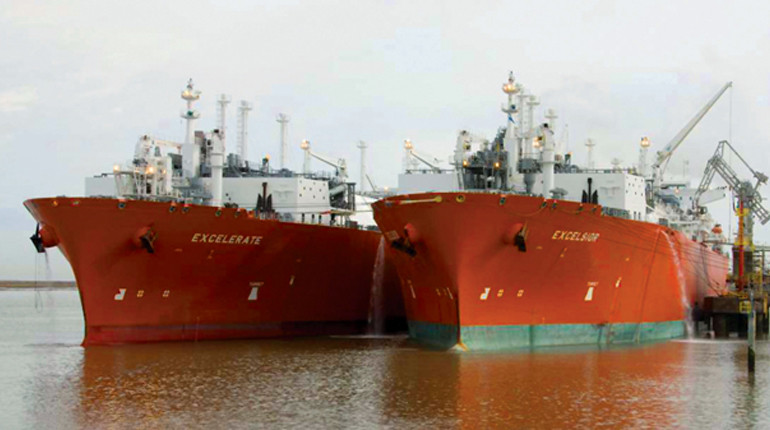 Regasification vessels Excelerate and Excelsior (YPF)