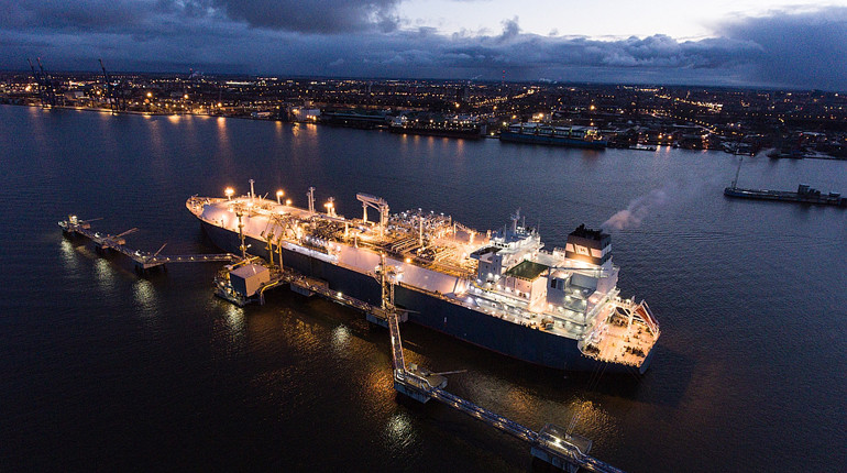 FSRU Independence in the port of Klaipeda, Lithuania