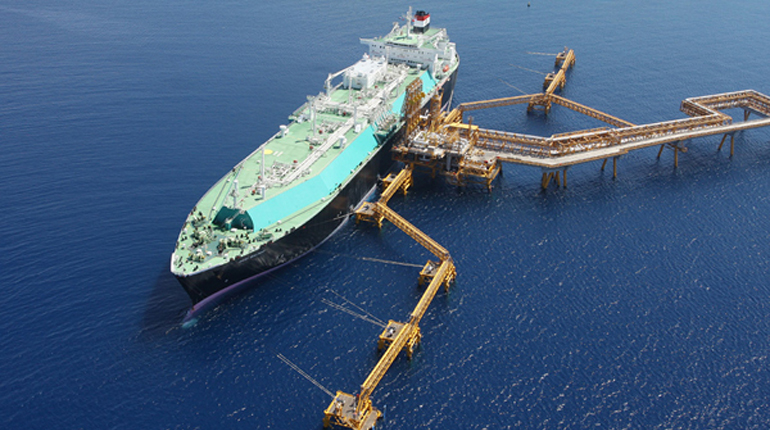 Aerial view of the Yemen LNG plant at Balhaf.