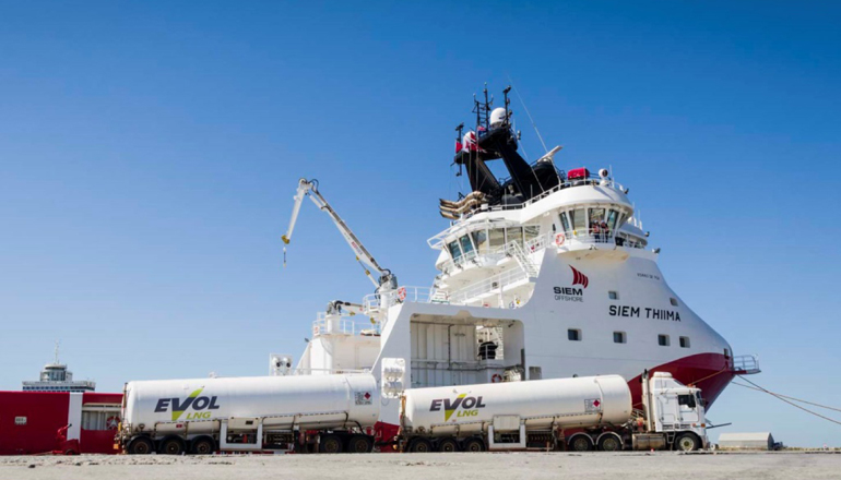 Construction work on the Iran LNG project.