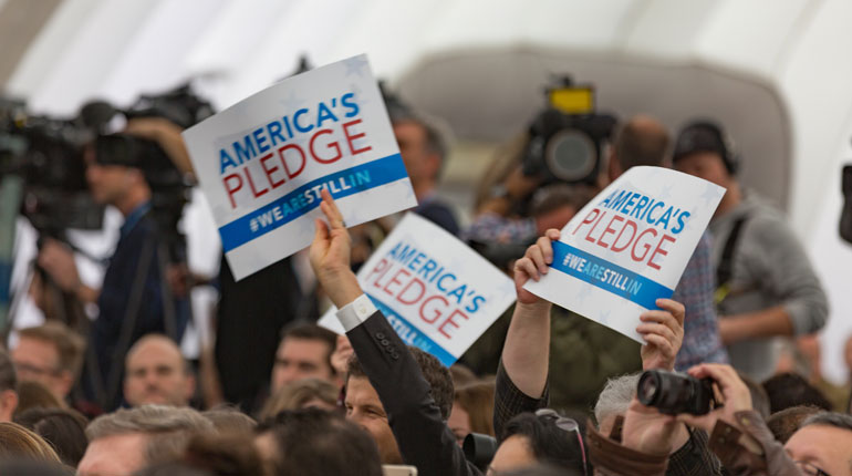 A coalition of US cities and states have pledged their commitment to the Paris agreement.