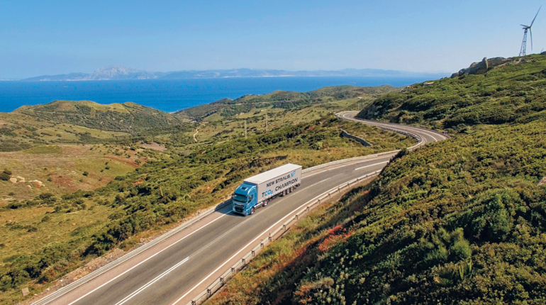 The Tesla Semi electric truck.