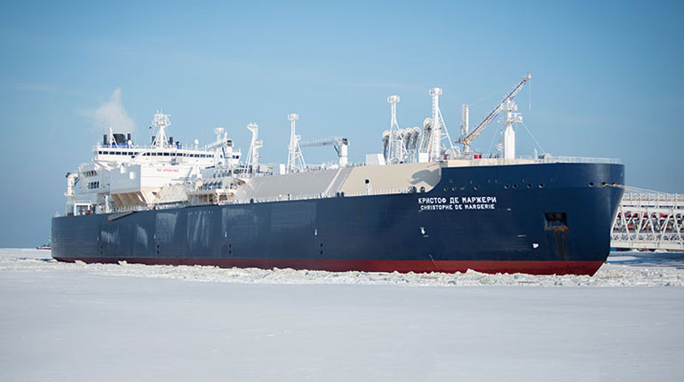 An ice-breaking LNG carrier, which will transport cargoes from Yamal LNG.