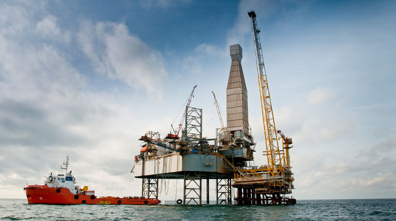 An offshore rig at Indonesia’s Mahakam block.