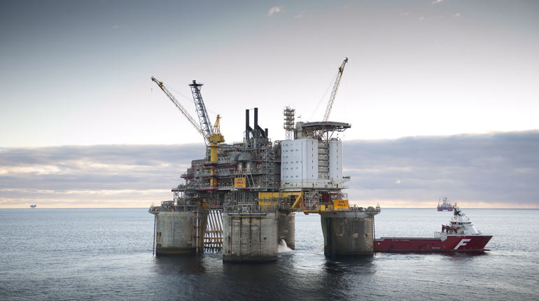 The Prinos oil and gas patform in the East Mediterranean