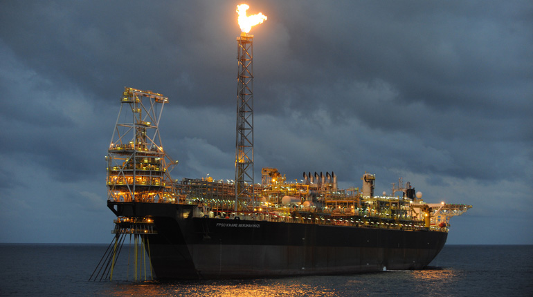 An FPSO vessel off the Ghanaian coast