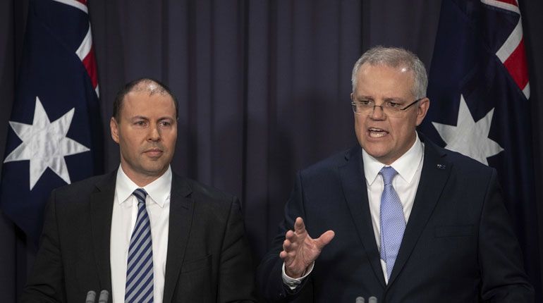 New Prime Minister Scott Morrison (right) and former Energy Minister Josh Frydenberg