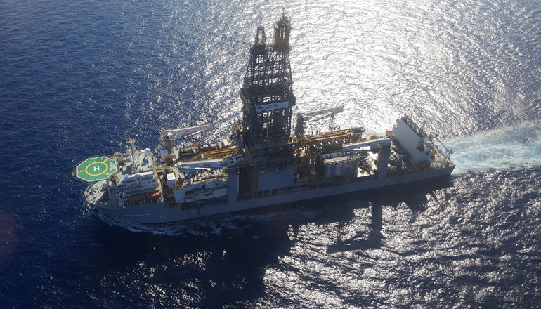 A drillship in Israel’s Leviathan field
