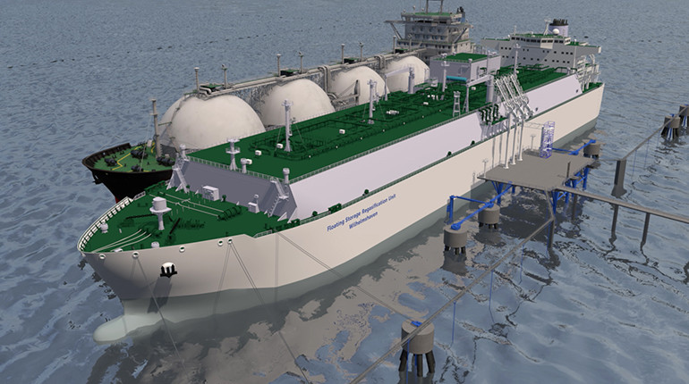 Artist's impression of the Wilhelmshaven FSRU. (LNG Wilhelmshaven)