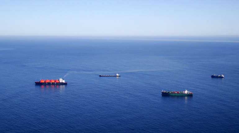 LNG tanker, offshore South Africa